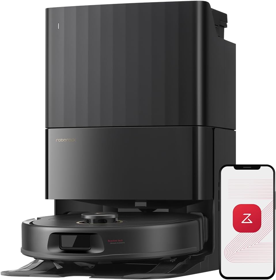 Roborock Qrevo S5V Robot Vacuum and Mop – 12,000Pa Suction, FlexiArm Edge Mopping, Self-Emptying