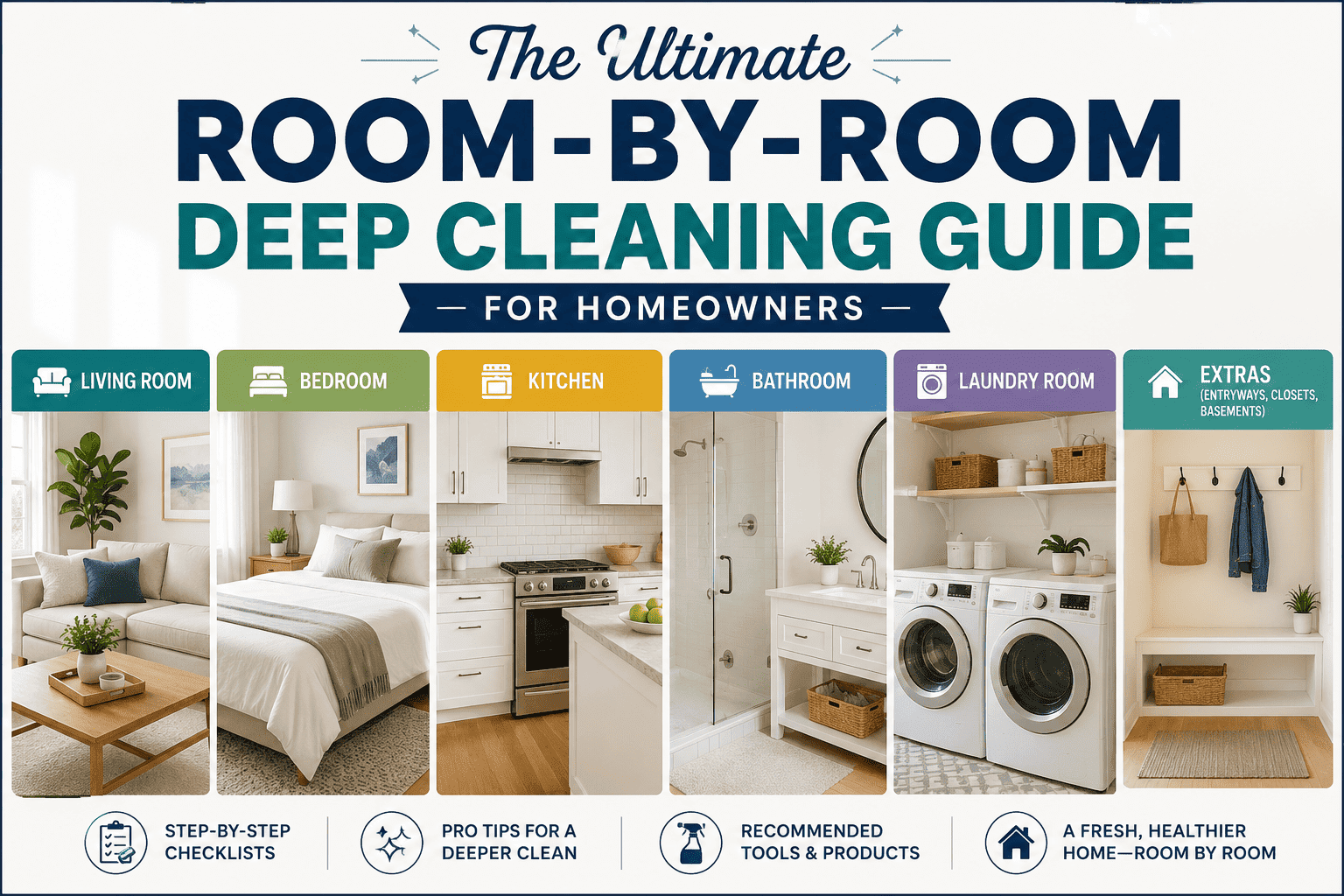 The Ultimate Room-by-Room Deep Cleaning Guide for Homeowners